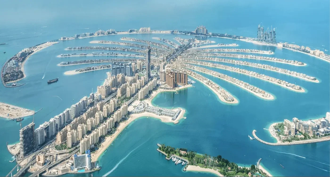 Palm Jumeirah, a residential community in Dubai