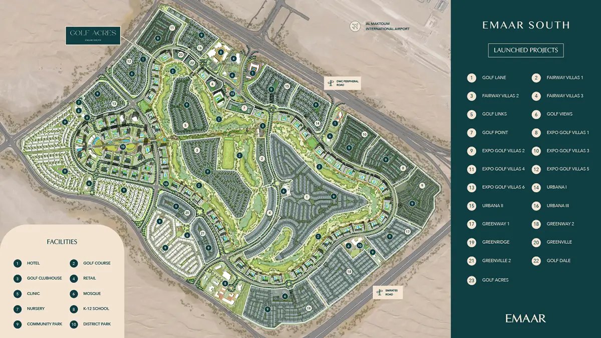 Golf Acres, a development in Emaar South, Dubai