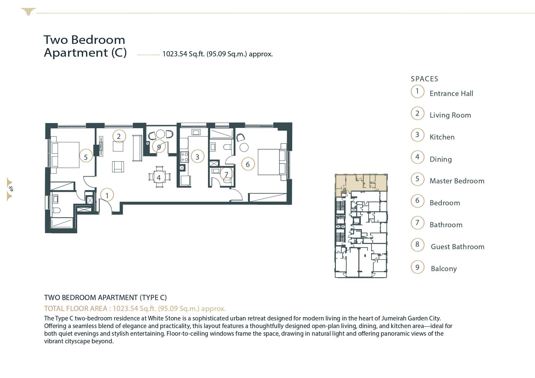 Whitestone Residence, a development in Al Satwa, Dubai, photo 2